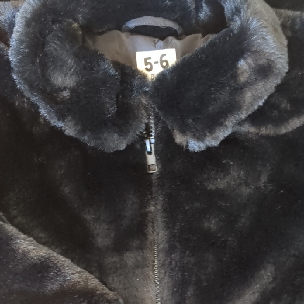 Cotton On Kids Black Fuzzy Jacket - Picture 4 of 10